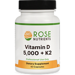 Rose Nutrients Vitamin D 5000 Plus K2