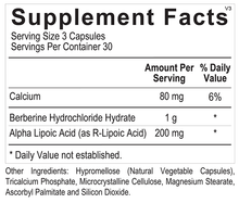 Load image into Gallery viewer, Rose Nutrients Berberine Supplement Fact
