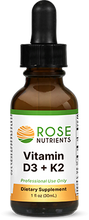 Load image into Gallery viewer, Rose Nutrients Liquid Vitamin D3 Plus K2
